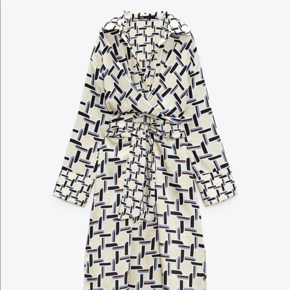 Zara midi blouse wrap dress